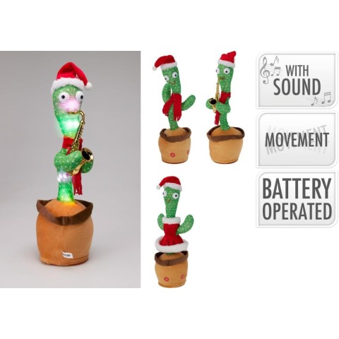 CACTUS PELUCHE MUSICALE 32CM3A